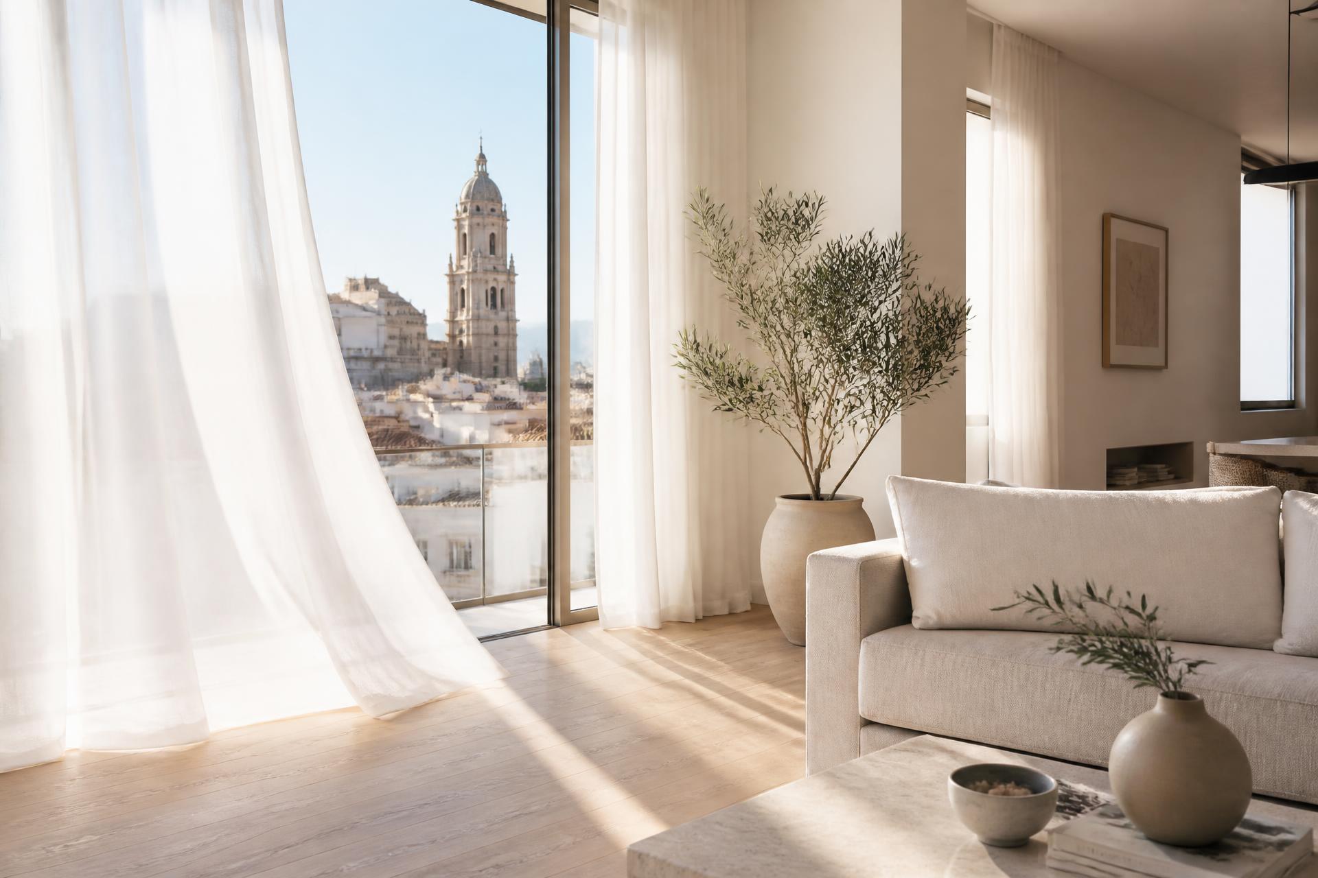 Apartamento luminoso en Málaga con vistas a la catedral
